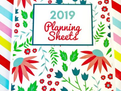 Cover for 2019 Planning Sheets Collection from Organizing Moms.