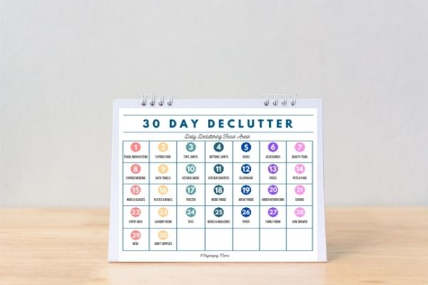 How to Use an Organizing Calendar to Create a Home You Love - Declutter in  Minutes