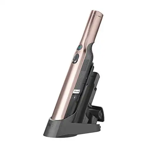 Shark WV201RGBRN WANDVAC Cordless Hand Vac, Lightweight and Portable at 1.4 lbs. with Powerful Suction, Charging Dock, One-Touch Empty for Car & Home, Rose Gold