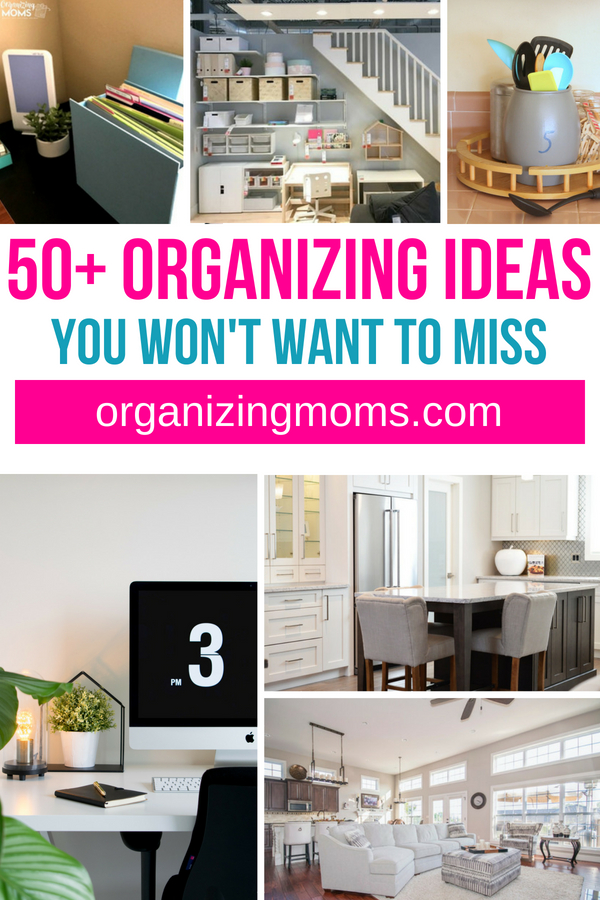 Love a great organizing hack? Here's over 50 organizing ideas that will help you declutter and organize your home.