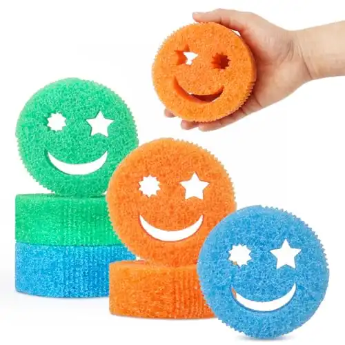 Color Sponge(6 PCS) - Scratch-Free Multipurpose Dish Sponges for Kitchen, Bathroom - BPA Free & Made with Polymer Foam - Temperature Controlled Kitchen Sponge for Dishes, Odor Resistant Scrubber