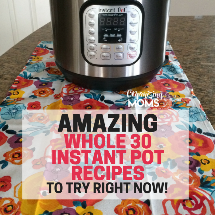 Use your Instant Pot to create mouthwatering Whole 30 dishes. Easy, delicious, and healthy!