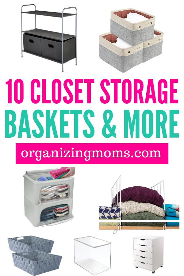 Closet Storage Baskets for Smart Clothing Organization - Organizing Moms