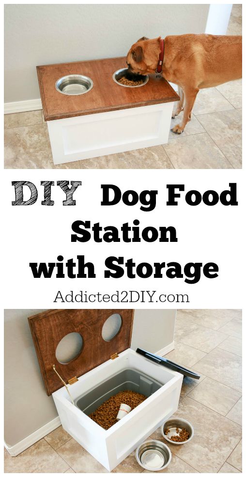 5 Irresistible Pet Food Storage Ideas #diy #diydog #dogfood #dogs #pets # storage