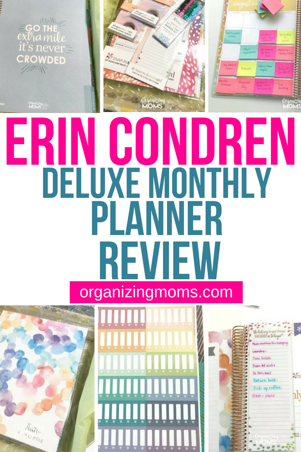 See inside my Erin Condren Deluxe Monthly Planner! I'm using it to organize my work and home life. #erincondren #planner #timemanagement