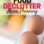 Save money and cut down on waste by creating a meal plan that will help you do a kitchen declutter meal plan. Detailed instructions on how to make your own kitchen declutter meal plan.