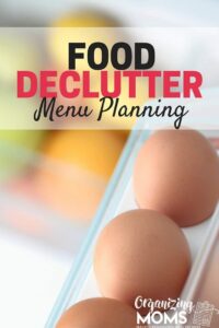 Save money and cut down on waste by creating a meal plan that will help you do a kitchen declutter meal plan. Detailed instructions on how to make your own kitchen declutter meal plan.