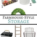 Make your organizing solutions look stylish with farmhouse style storage. Here's some great pieces to brighten up your home and organize it at the same time.