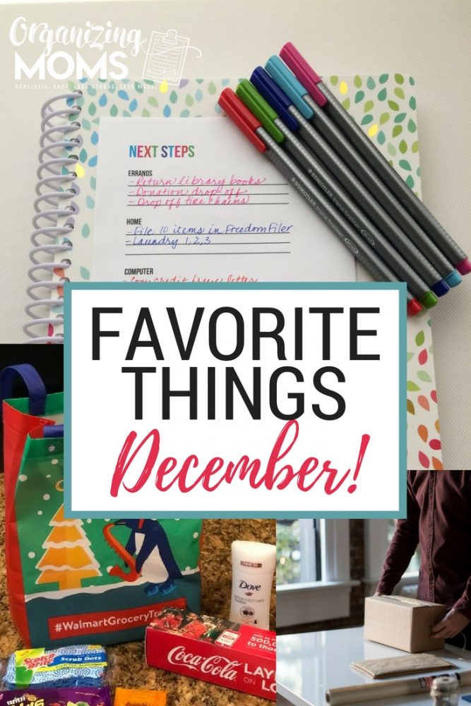 Favorite Things for December. This month there was definitely a pattern - lots of things to make life easier and less stressful!