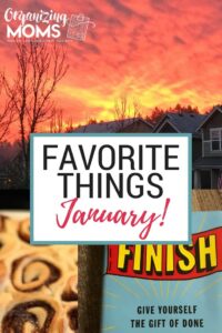 Favorite Things for January. Organizing ideas, good books, and other recommendations.