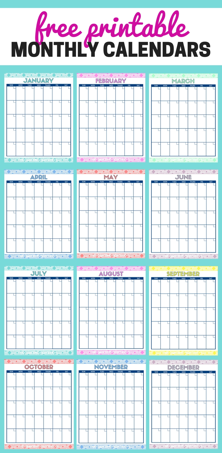 Printable Calendar Template 10 Free Printable Calendar Pages For Kids 