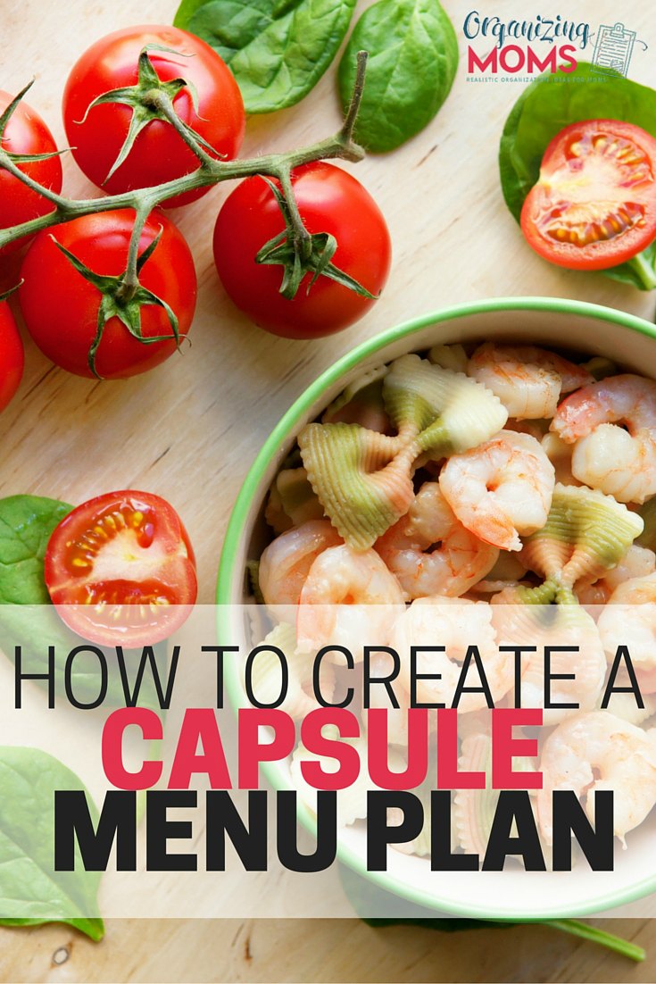 how to create a capsule menu plan