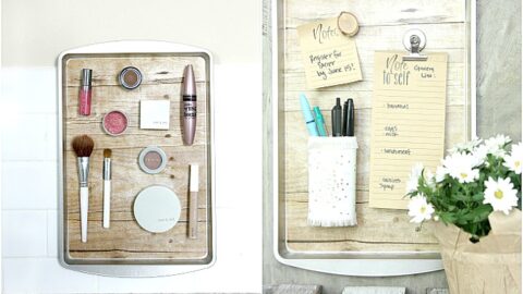 How to DIY a Magnetic Organizer from a Dollar Store Cookie Sheet
