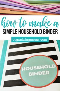 Make a Simple Household Binder