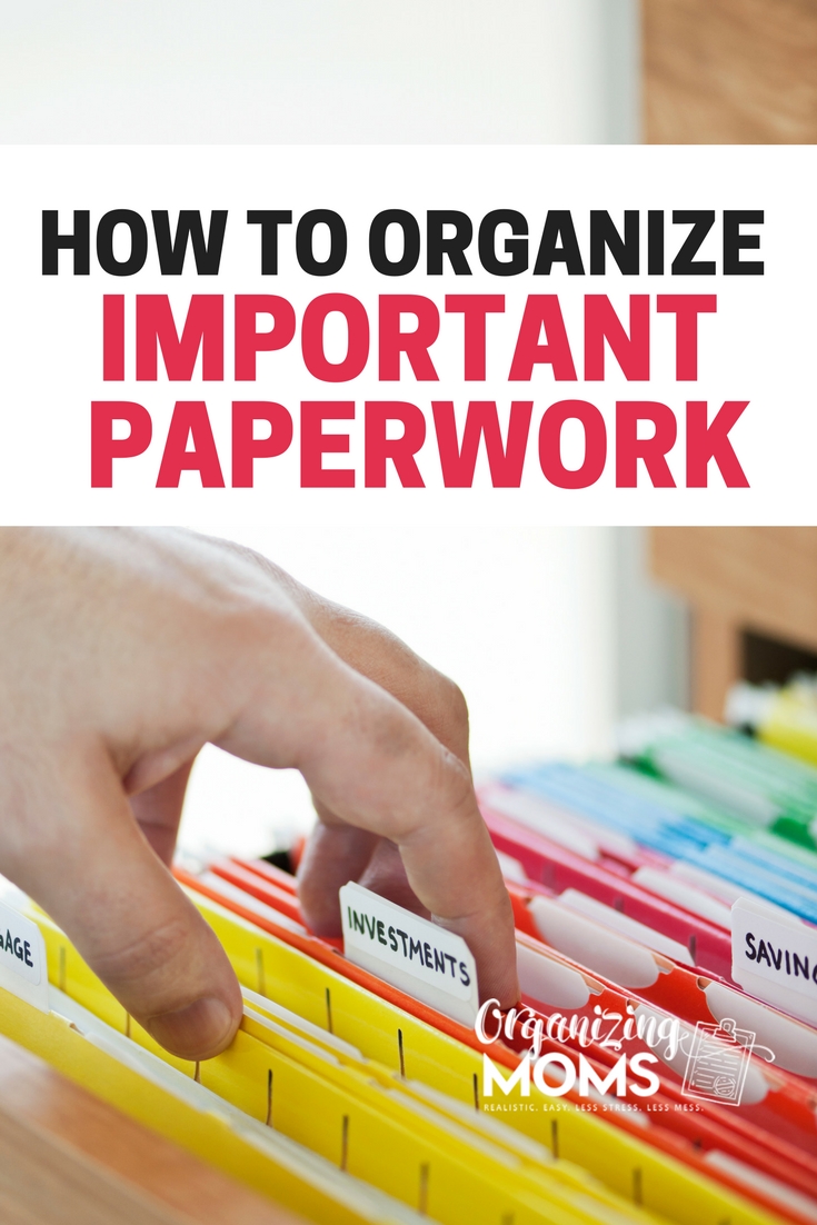 How to organize important papers, documents and records. Set up a paper organization system that works for you!