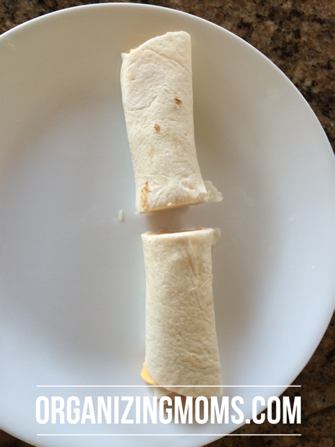 Cut the roll up in half