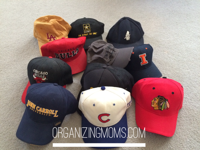 How to organize caps - an easy, cheap hat baseball hat holder you can make yourself.