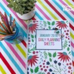 January 2018 Daily Planning Sheets Cover. Part of the 2018 Daily Planning Sheets Collection from Organizing Moms.