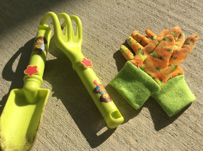 Character-themed garden tools.