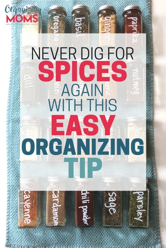 how to organize a spice drawer