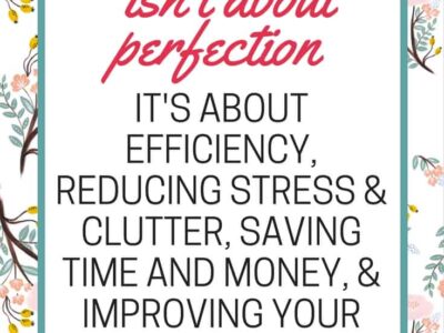 Organization isn't about perfection.