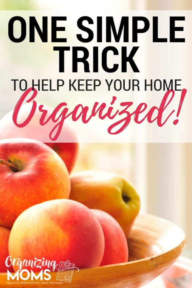A simple trick to help you keep your home organized. Very little effort, that pays off a lot and saves time!
