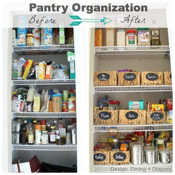 Practical + Cute Pantry Organization with Baskets - Organizing Moms