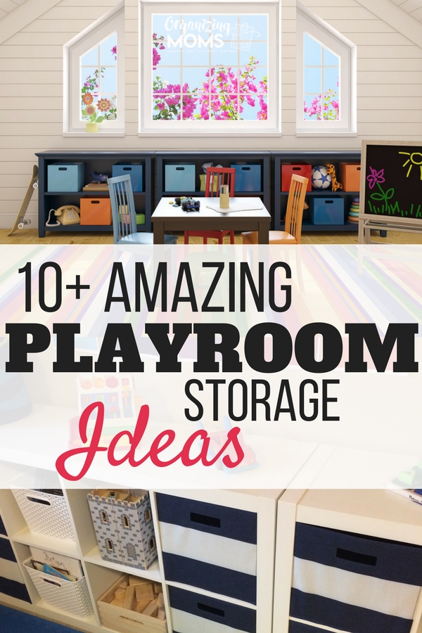 Incredible playroom storage ideas that are realistic, easy, and so SMART! I'm definitely going to use some of these simple playroom organization ideas!