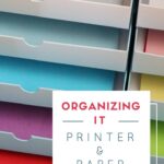 How to organize a printer and printer paper.