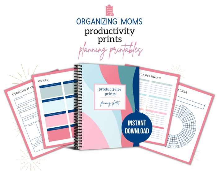 mom organization productivity print planning print (text) image of print on white background