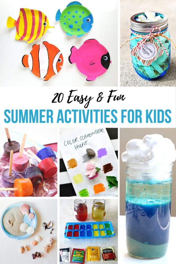 20 Easy and Fun Summer Activities for Kids. Lots of ideas to keep your summer days busy. 