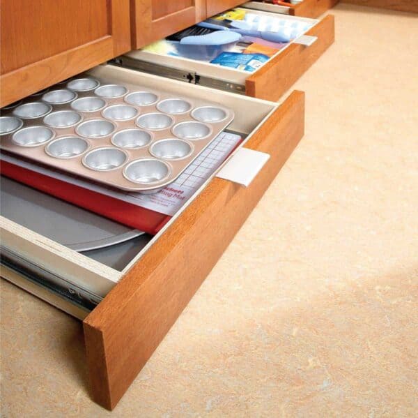 DIY under kitchen cabinet storage drawers