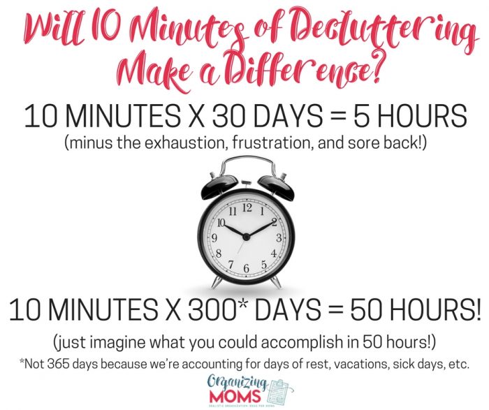 Yes! 10 minutes of decluttering each day makes a huge impact!