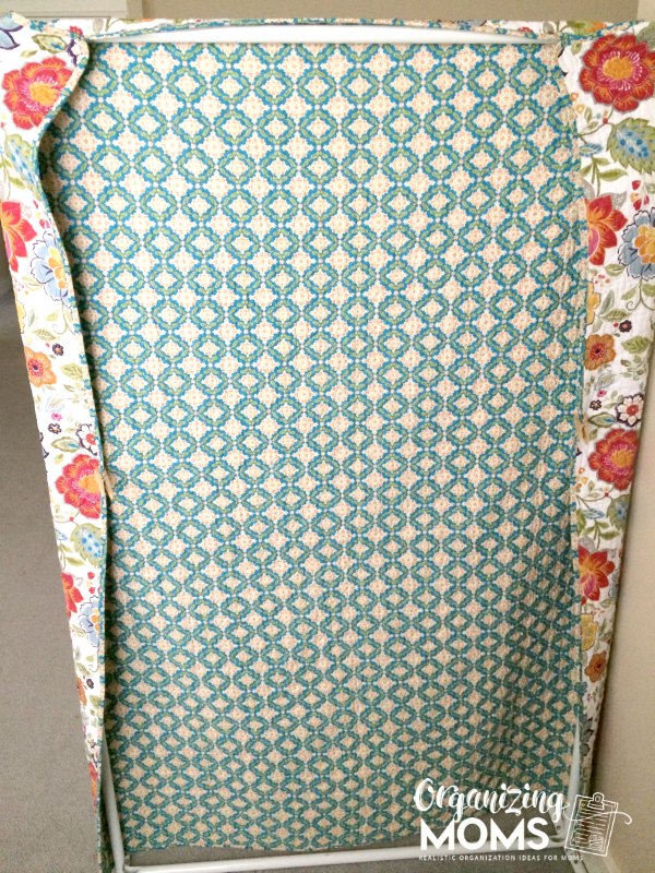 The back of my DIY room divider. Not as cute as the front, but it does the trick!