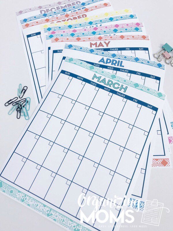 There are so many ways to use monthly calendars for planning! I like to print multiples of this free printable to use for different purposes.