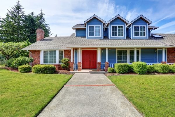 blue home red doors