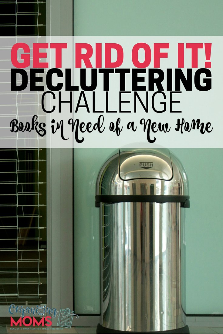 Is it time for you to let go of books that could be a blessing to others? Declutter books. Part of the Get Rid of It! Decluttering Challenge.