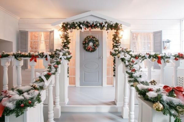 christmas front porch