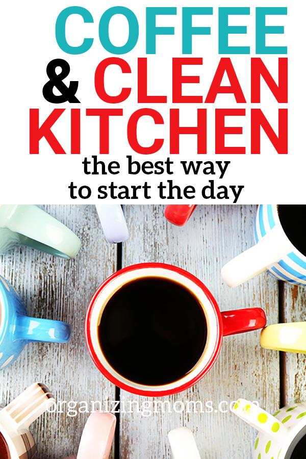 coffee and clean kitchen