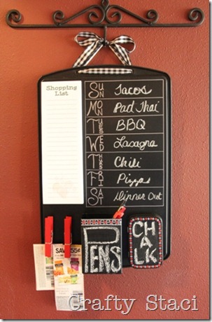 DIY menu command center