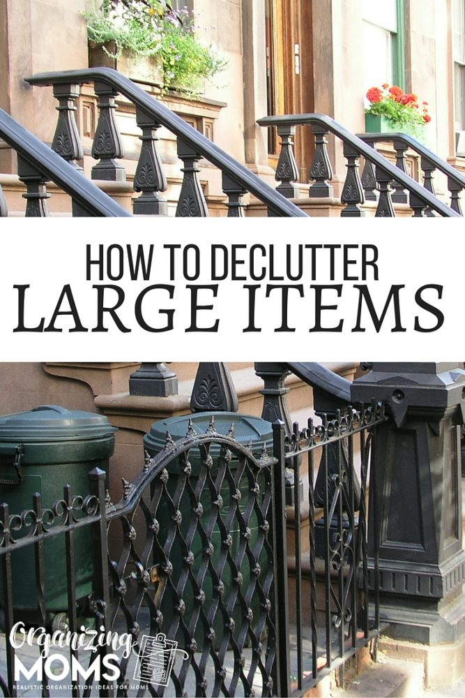 How to declutter large items. Things like huge TVs, appliances, and furniture are tough to get rid of. Here's some ideas for how you can get the larger pieces of clutter out of your space.