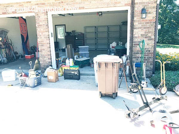 decluttering garage take everything out