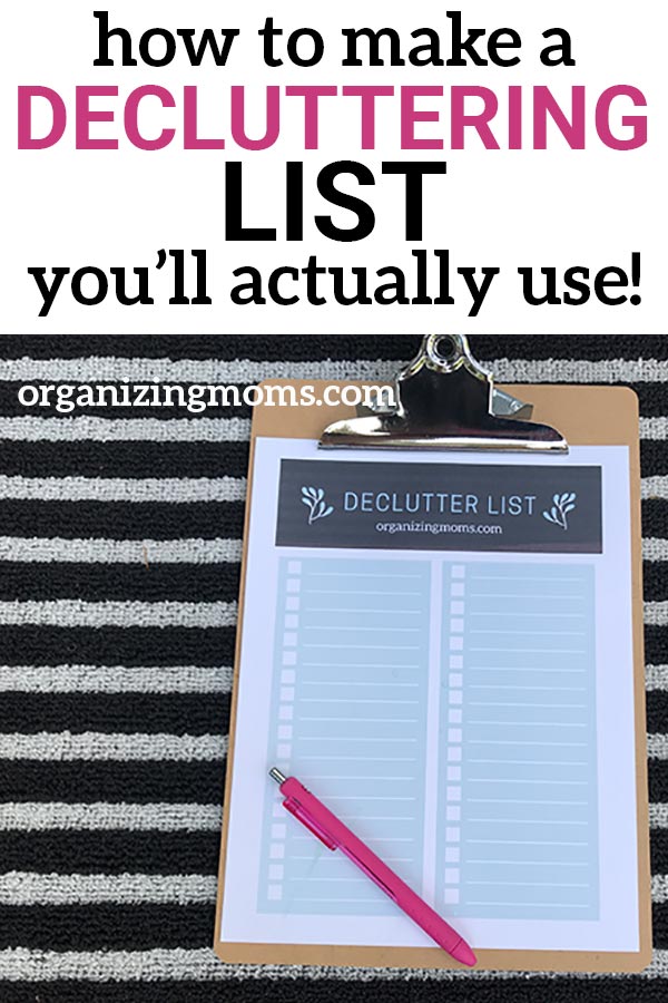 How to make a decluttering list you'll actually use