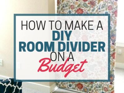 No sewing, no building, no craftiness. How to make a DIY room divider on a budget.