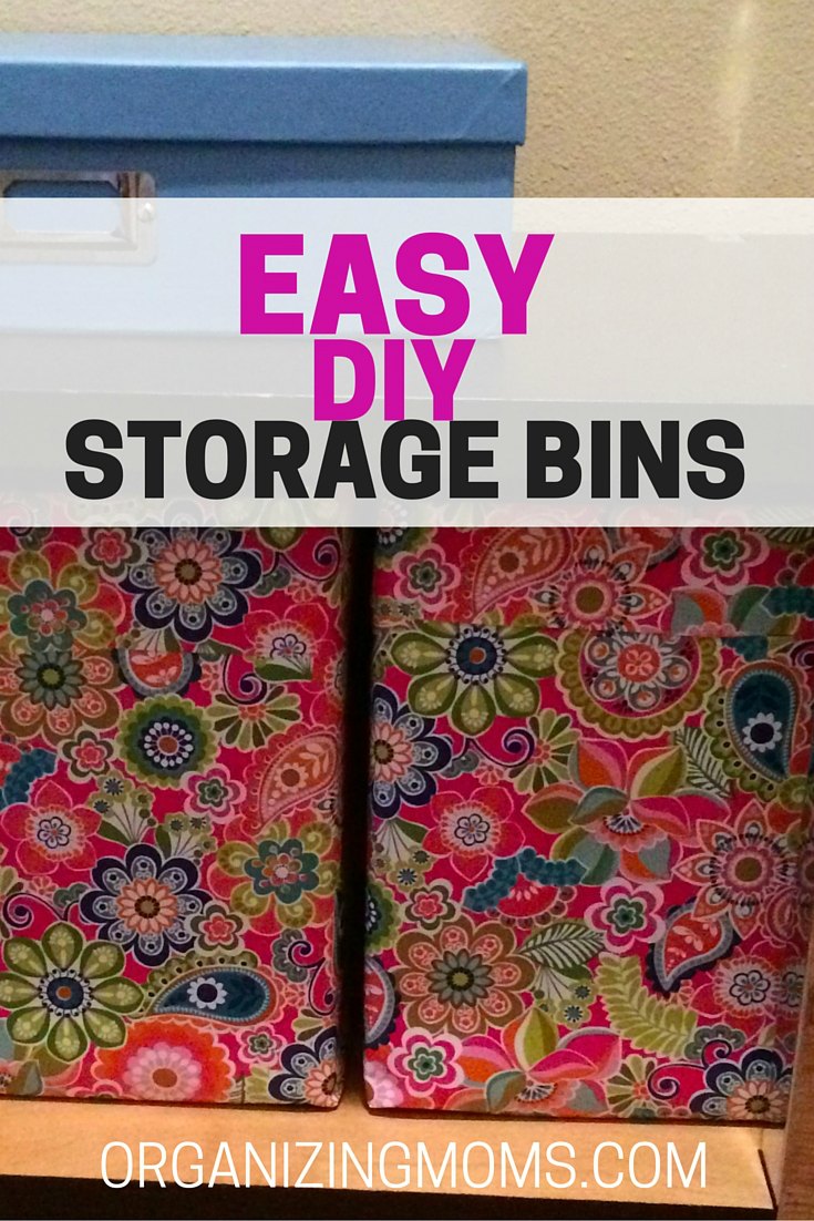 Ridiculously easy DIY storage bins. DIY organization idea for hard-to-fit spaces.