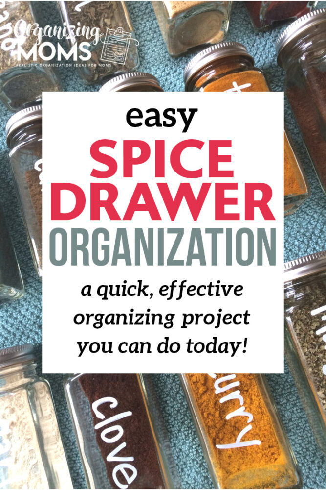 easy spice drawer organization project