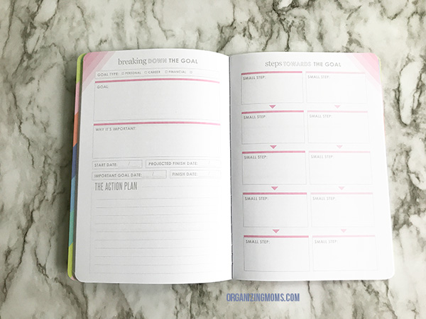 erin condren goal setting journal goal check in