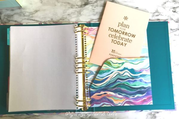 erin condren life planner binder colorful layers pocket