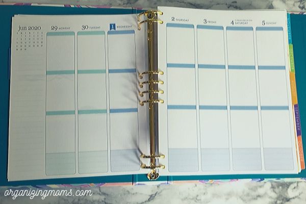 erin condren life planner vertical layout