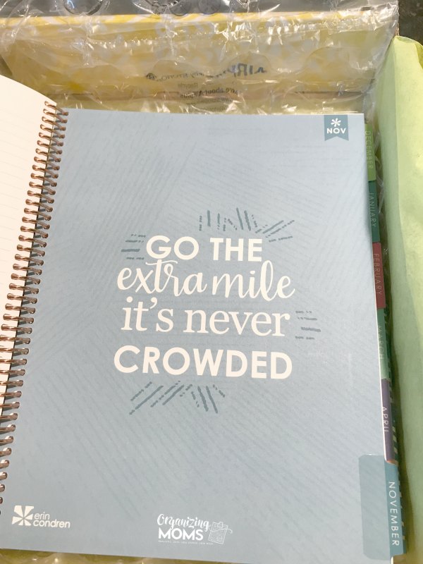 The Erin Condren Deluxe Monthly Planner includes 12 motivational quote pages like this one!